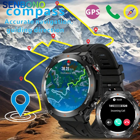 SENBONO GPS Smart Watch Builtin GPS Bluetooth Phone Calls