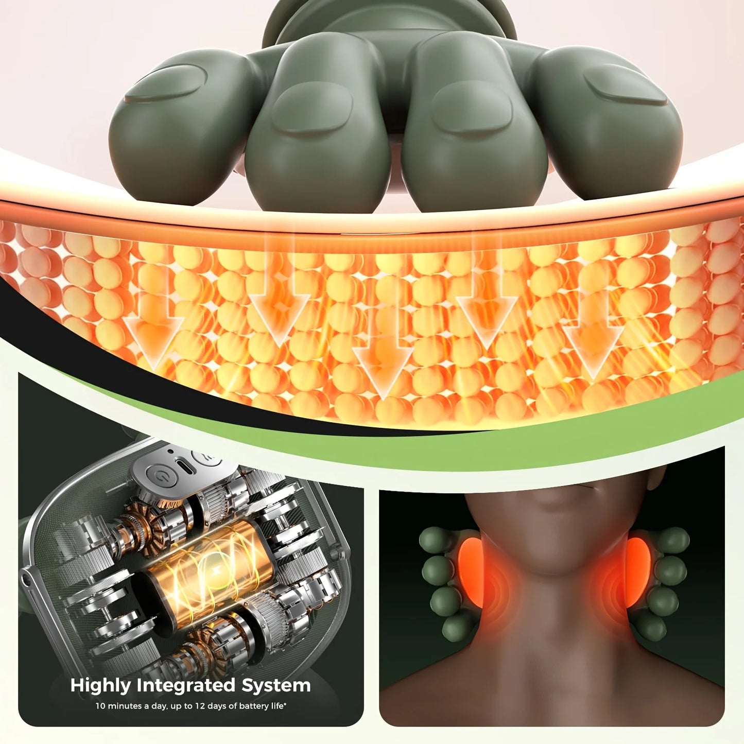 Shoulder Neck Massager With Heat Therapy And Kneading Relief