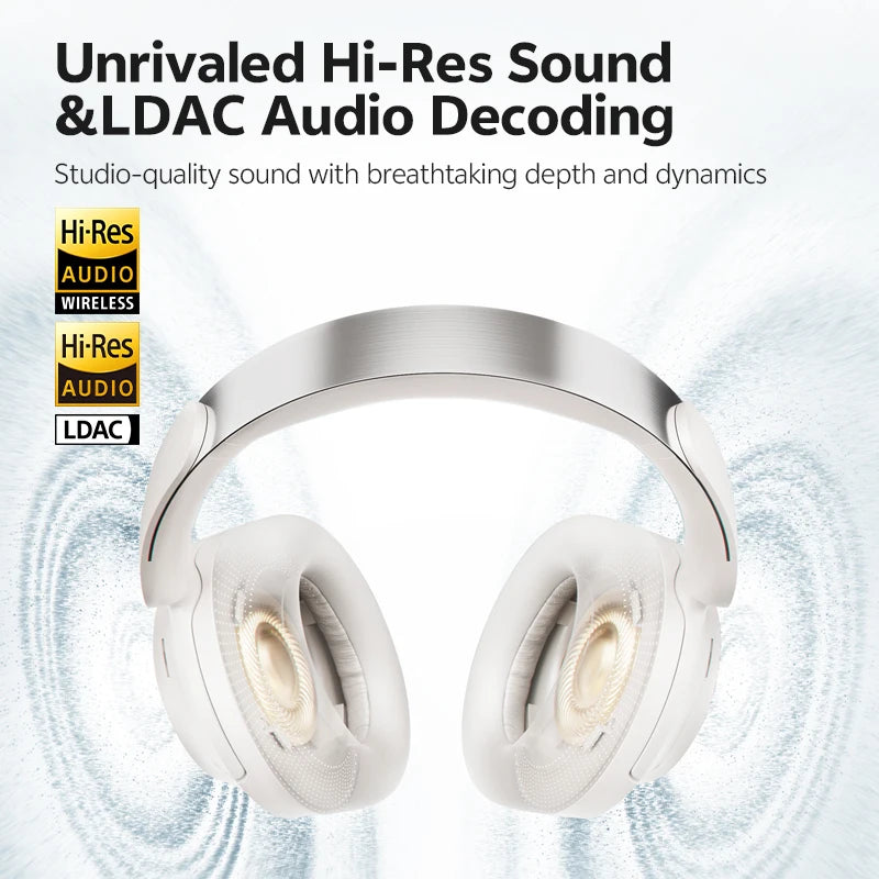 QCY H3S Over Ear Headphones HiRes LDAC Spatial Sound Bluetooth ANC