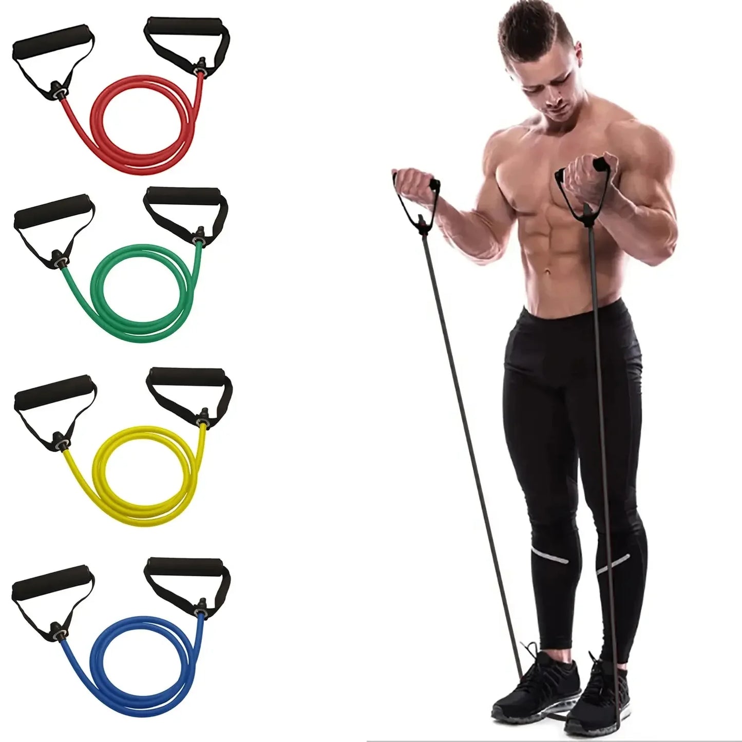 Resistance Bands With Handles For Home Gym Exercise Equipment