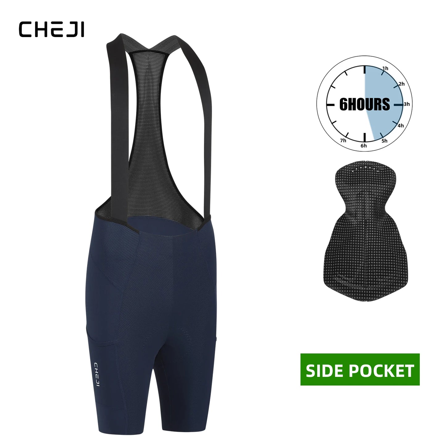 Cheji Men's Cycling Bib Shorts