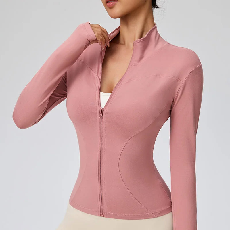 Pilates Quick Dry Athletic Jacket for Women Gym and Running