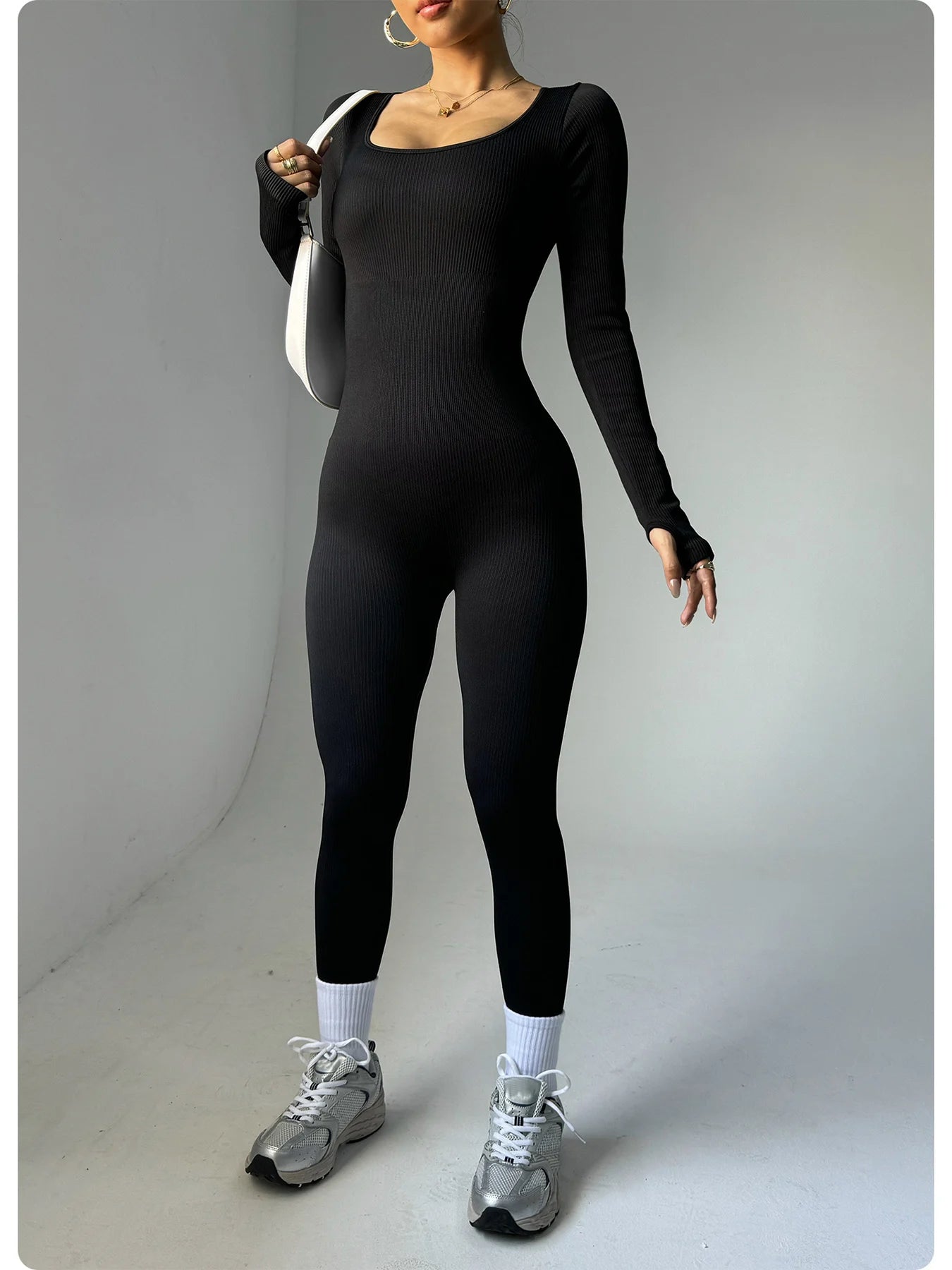 Women's One-Piece Yoga Jumpsuit Bodysuit Seamless Knit