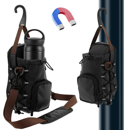Magnetic Gym Chest Pouch With Bottle Holder Crossbody Bag