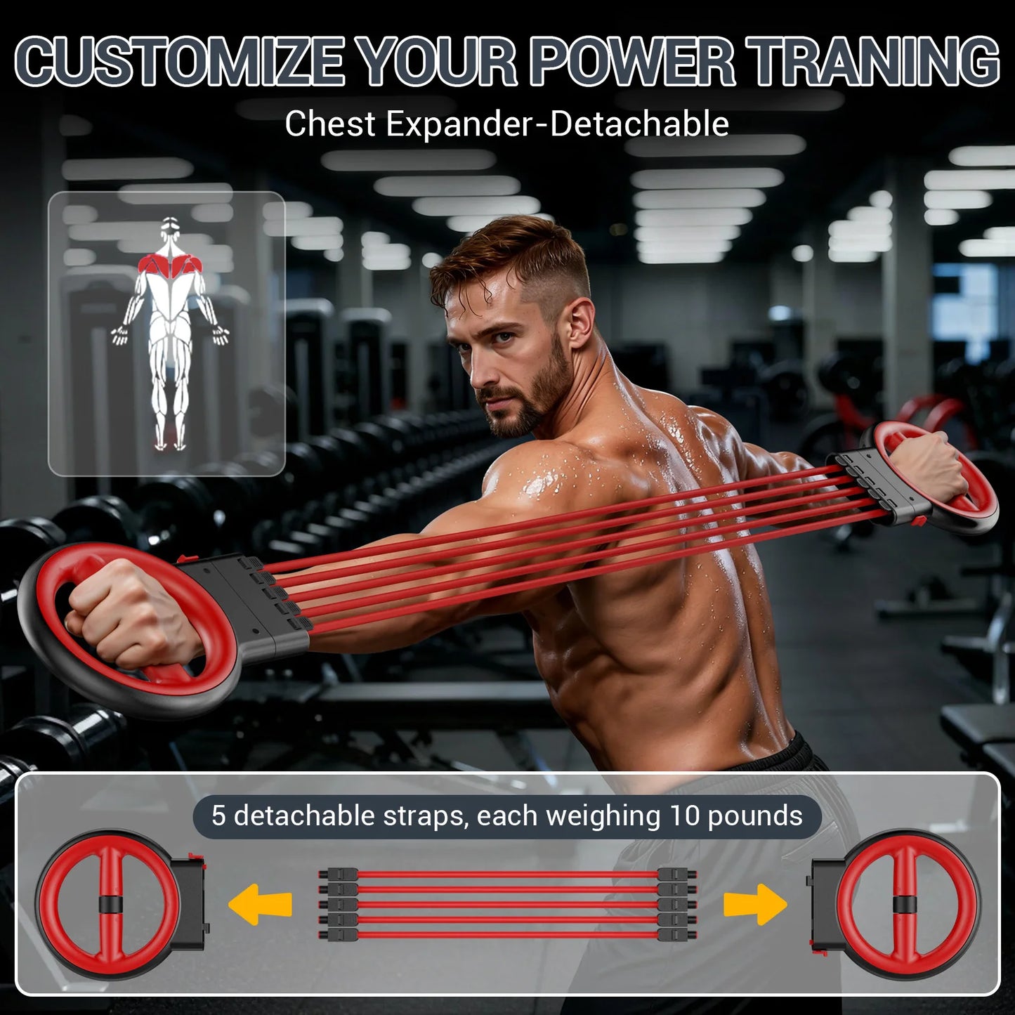 3 In 1 Upper Body Strength Trainer Rotator Burn Forearm