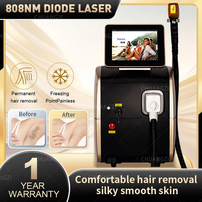 5000W 808nm Diode Laser Hair Removal Machine For Face And Body
