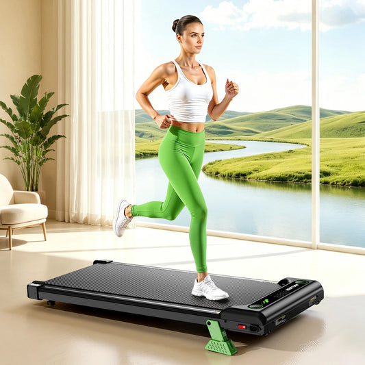 AKLUER Walking Pad Under Desk Treadmill Incline Home Office