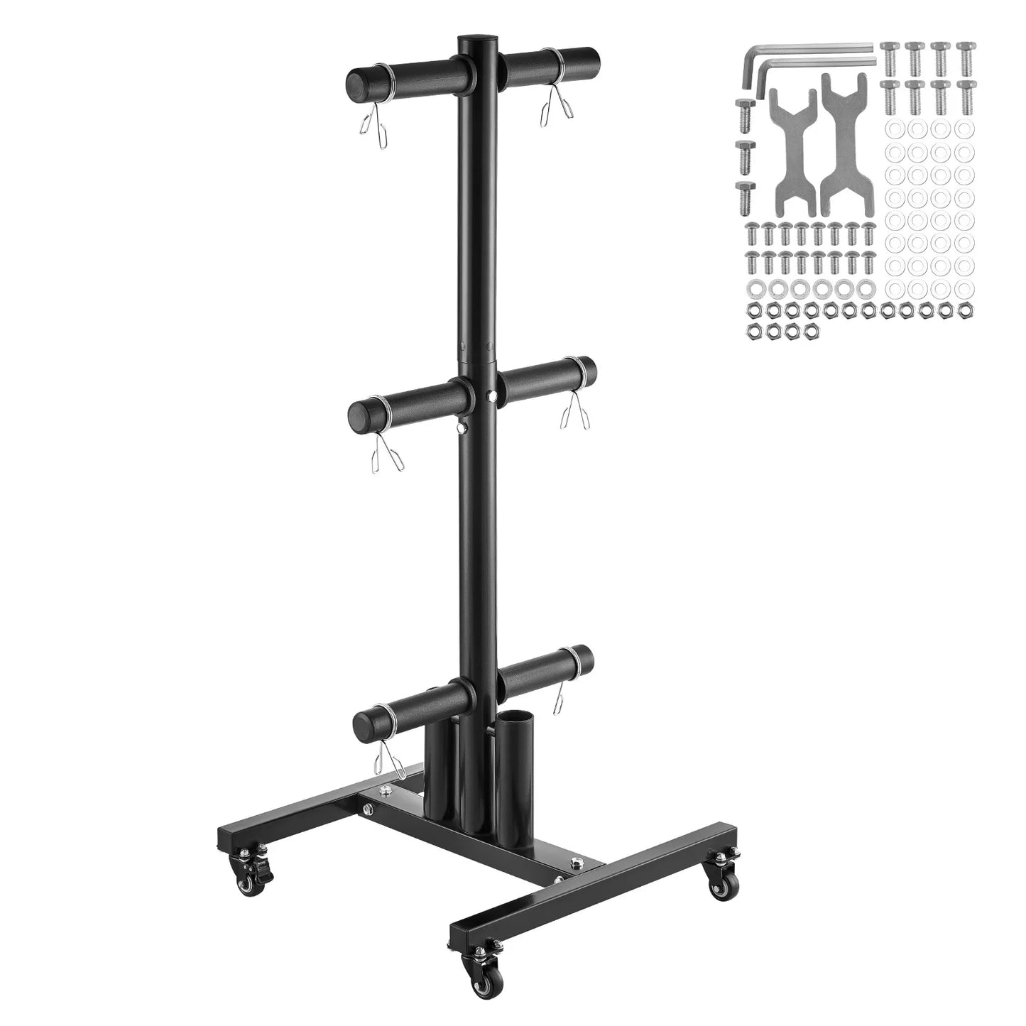 Weight Plate Rack With Wheels 1000 Pounds Capacity Home Gym