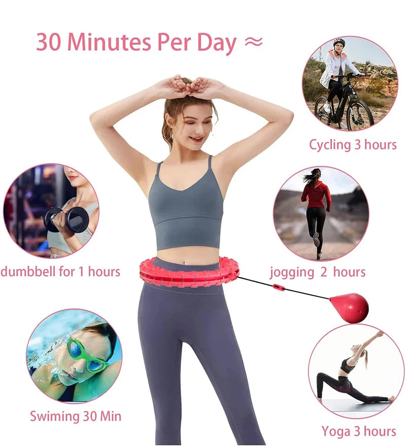 Weighted Fitness Circle Hoops For Adults 2 In 1 Adjustable