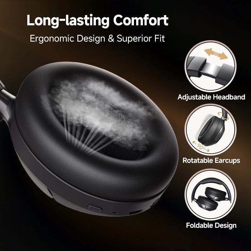 QCY H3 Pro Bluetooth Headphones Adaptive Noise Cancelling With LDAC