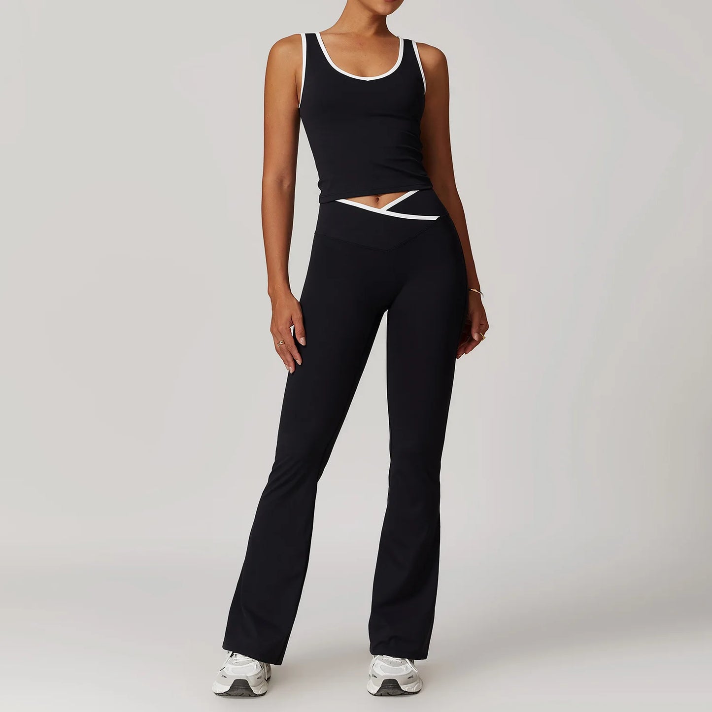 Yoga Set 2 Piece Women High Waist Leggings Sports Bra