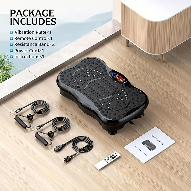 BZEQ Vibration Plate With Resistance Bands For Full Body Workout