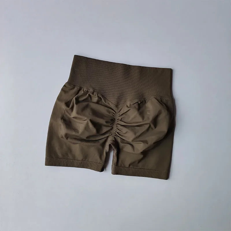SKINOFSKIN Peach Hip Lifting Sports Shorts Women High Waist