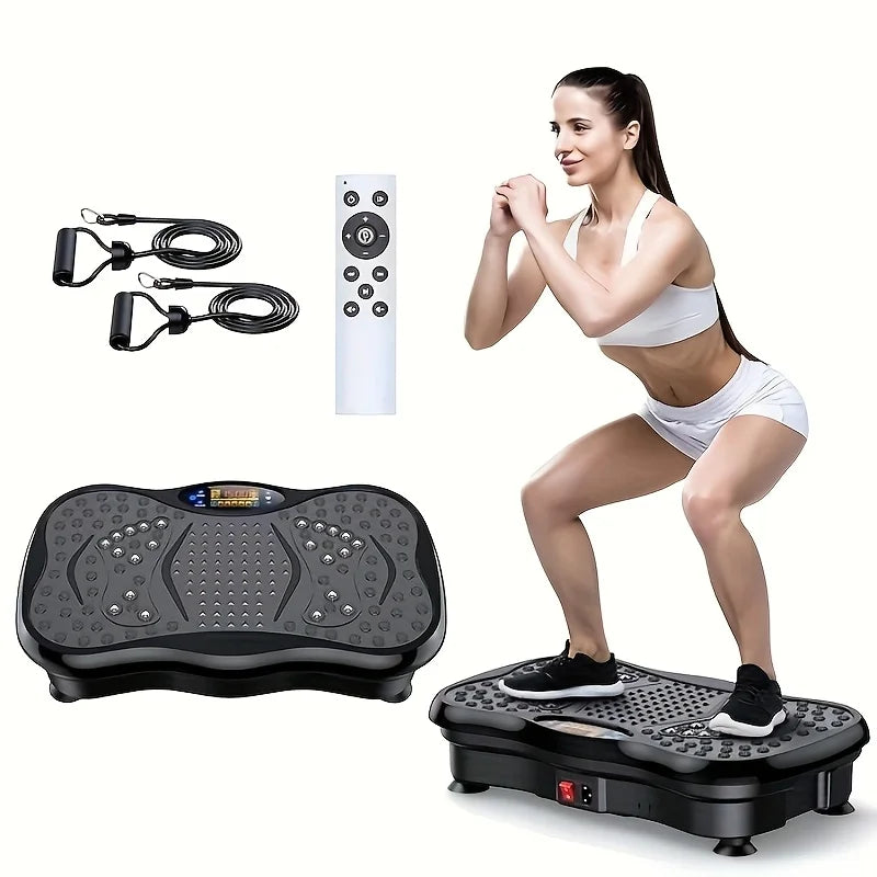 BZEQ Vibration Plate With Resistance Bands For Full Body Workout