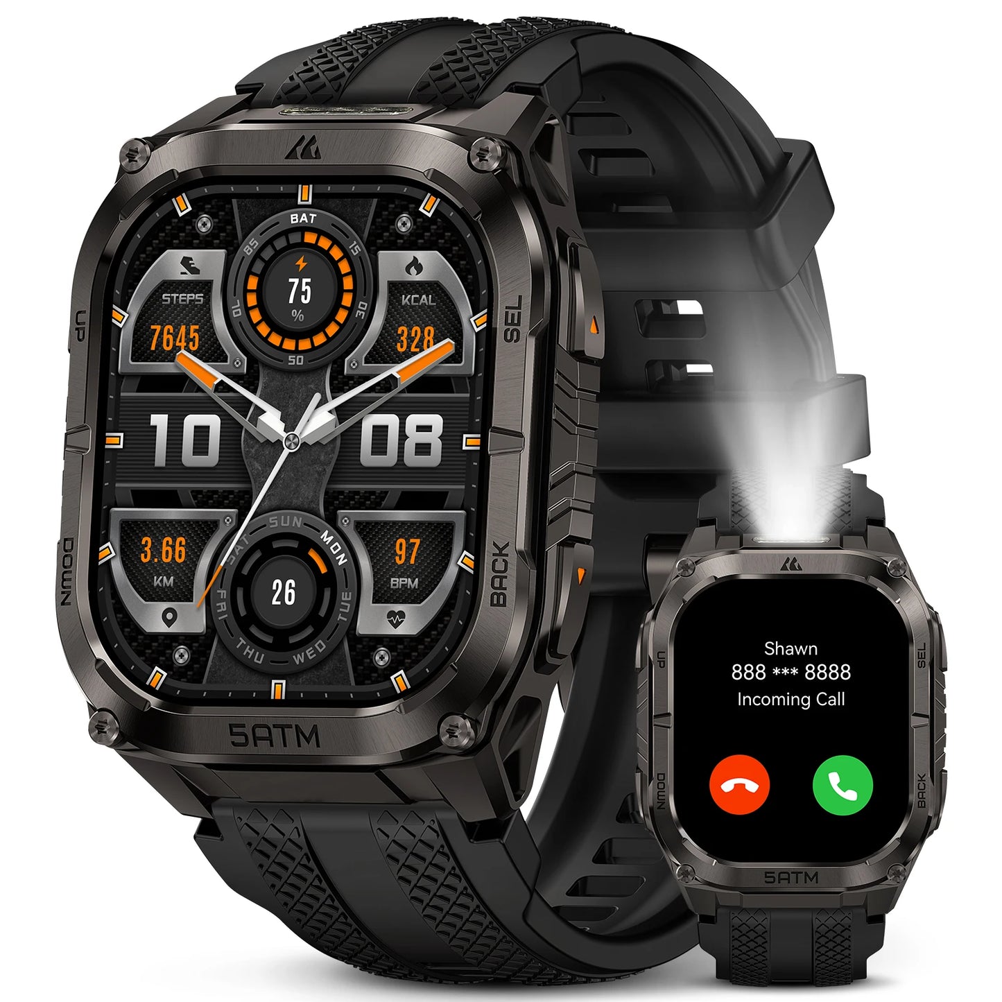 Kospet Tank M4C Rugged GPS Smartwatch 5ATM Waterproof Fitness Tracker