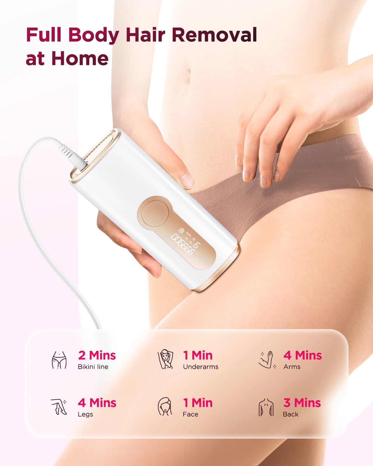 Totmizby IPL Hair Removal Epilator For Body Bikini Facial
