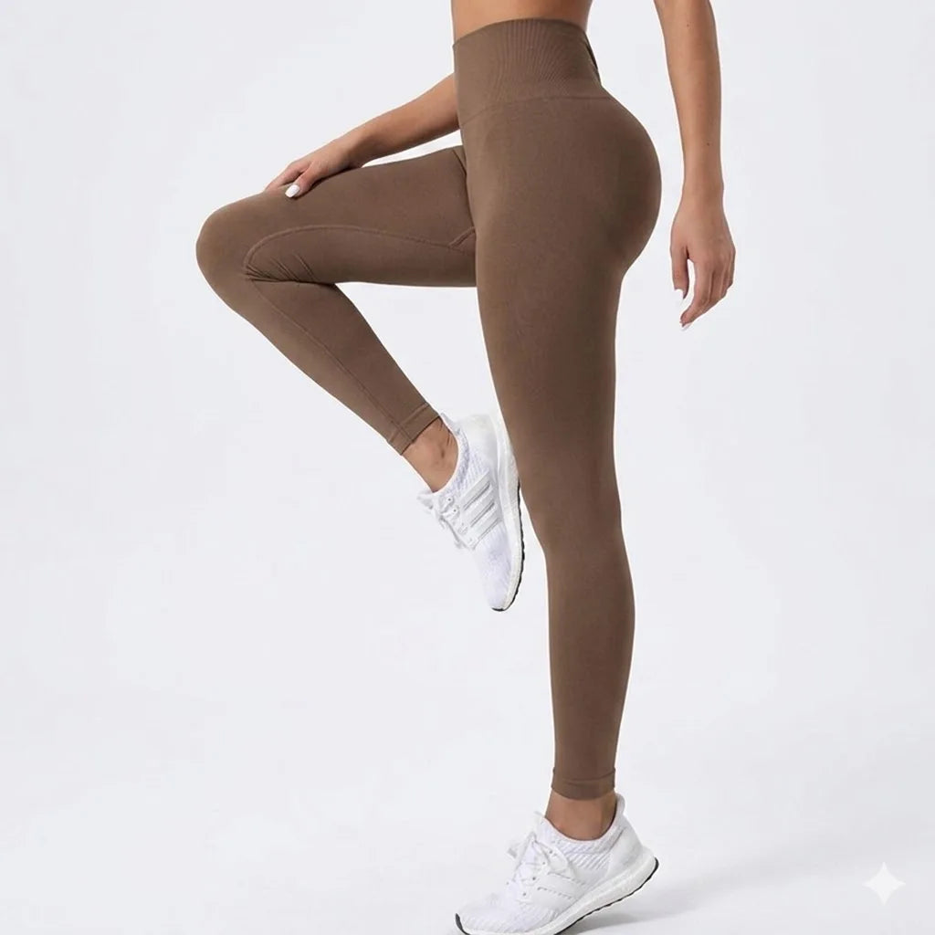 Mid Waist Yoga Pants Women Seamless Knit Gym Leggings Quick Dry Breathable Running Workout Leggings Scrunch Butt Lift Peach Hip Ankle Length Fitness Tights for Cycling Training Activewear