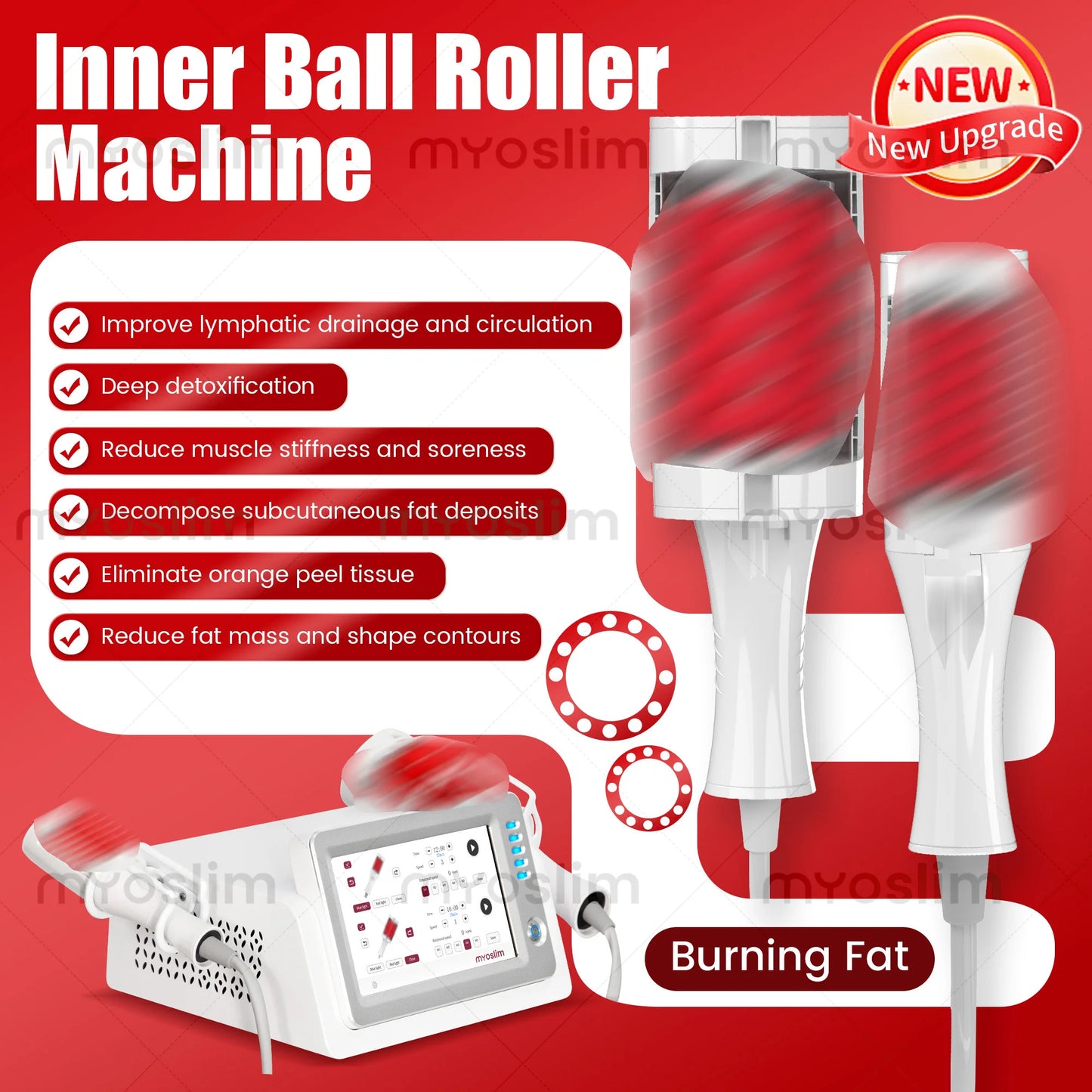 EMS Inner Ball Roller Slimming Massager 360 Rotating Cellulite Reduction