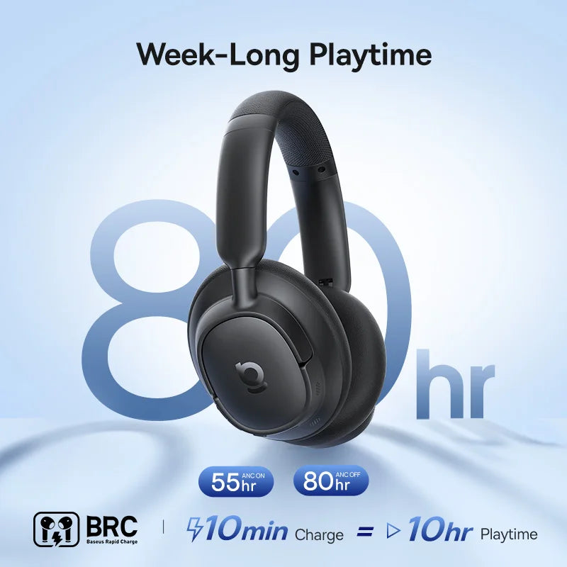 Baseus Wireless Headphones With Hybrid Noise Cancelling And LDAC