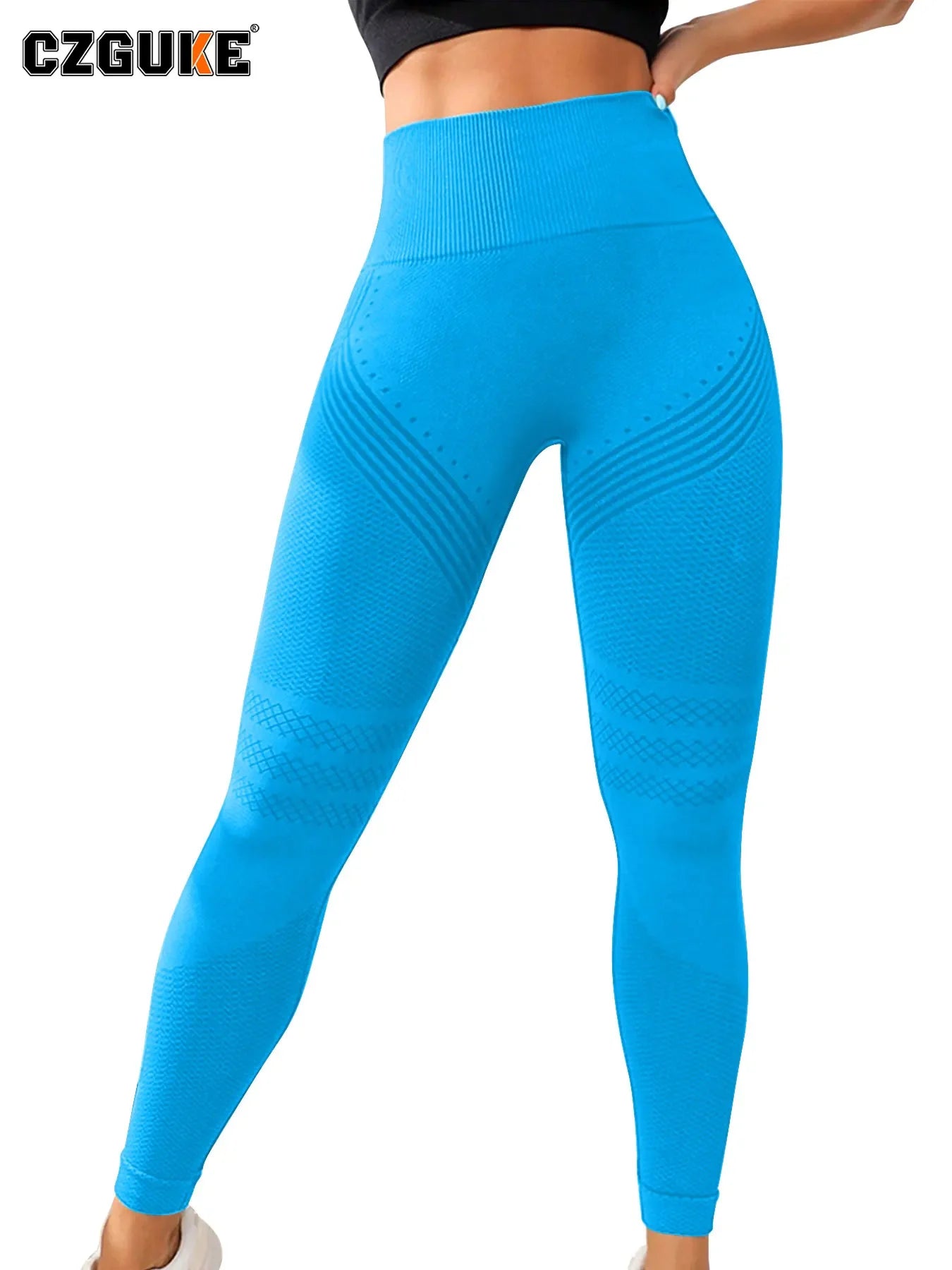 Seamless Knit High Waist Quick Dry Breathable Yoga Leggings High Elastic Training Fitness Pants All Season Women