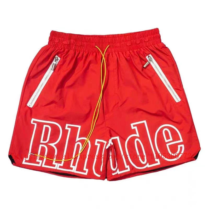 Men's Casual Shorts Elastic Waist Drawstring Zip Pocket Summer Street