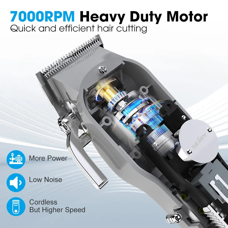 Sejoy Professional Hair Clipper Kit For Men Cordless Trimmer Set