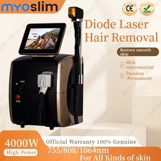5000W 808nm Diode Laser Hair Removal Machine For Face And Body