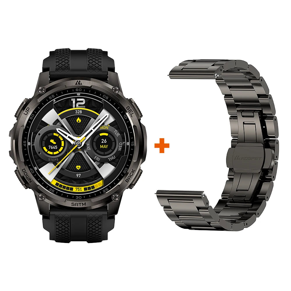 Kospet Tank T4C Rugged Smartwatch With GPS Flashlight Fitness Tracker