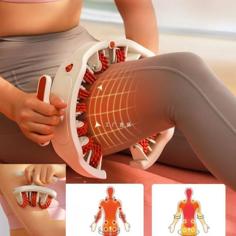 Multi-function Ring Leg Massager Massage Roller Detachable Handles for Full Body Neck Shoulder Abdominal Muscle Slimming guasha facial massage هزاز facial massager massager