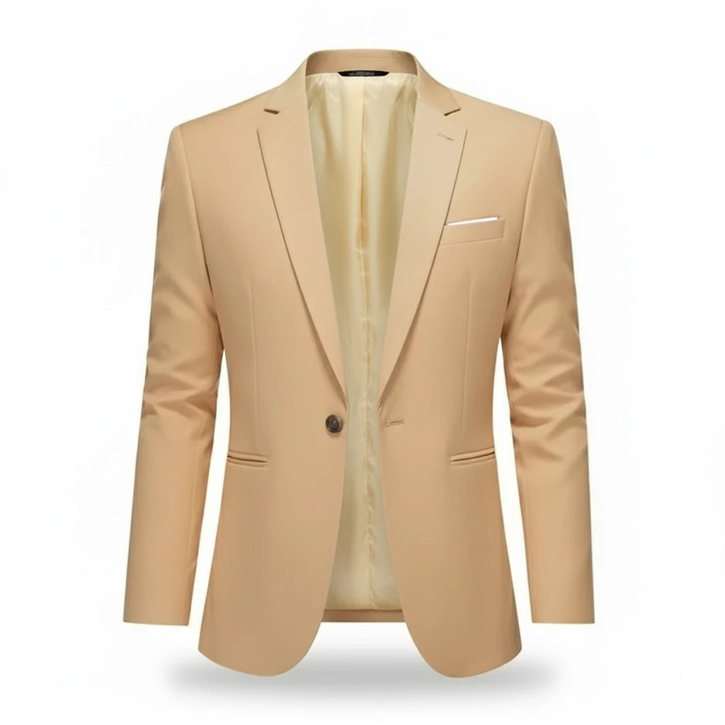 Men's Trendy Leisure Boutique Suit Jacket  Autumn Casual Business Slim Fit Non-ironing Single Button Suit Solid Formal Blouse