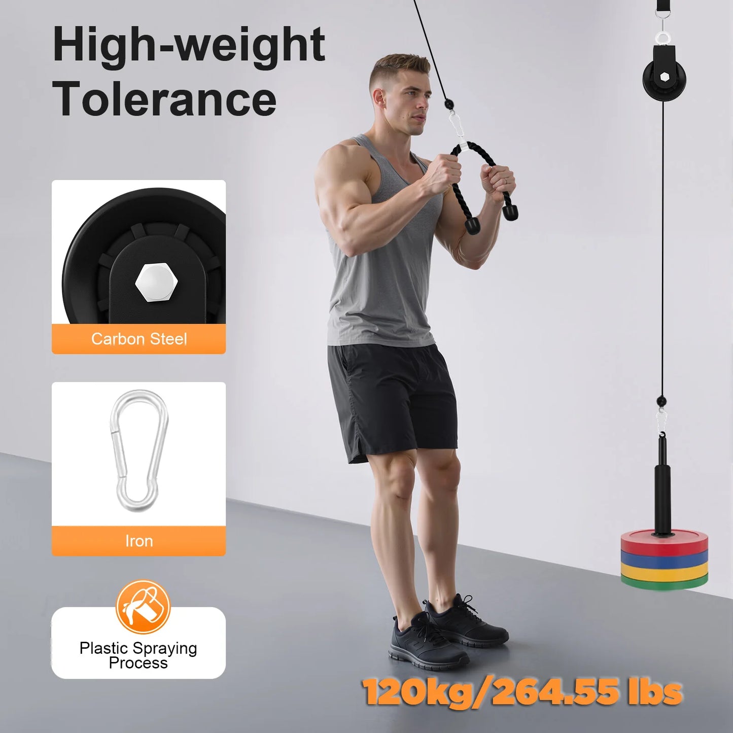 Pulley Gym Cable Workout System For Full Body Strength Training