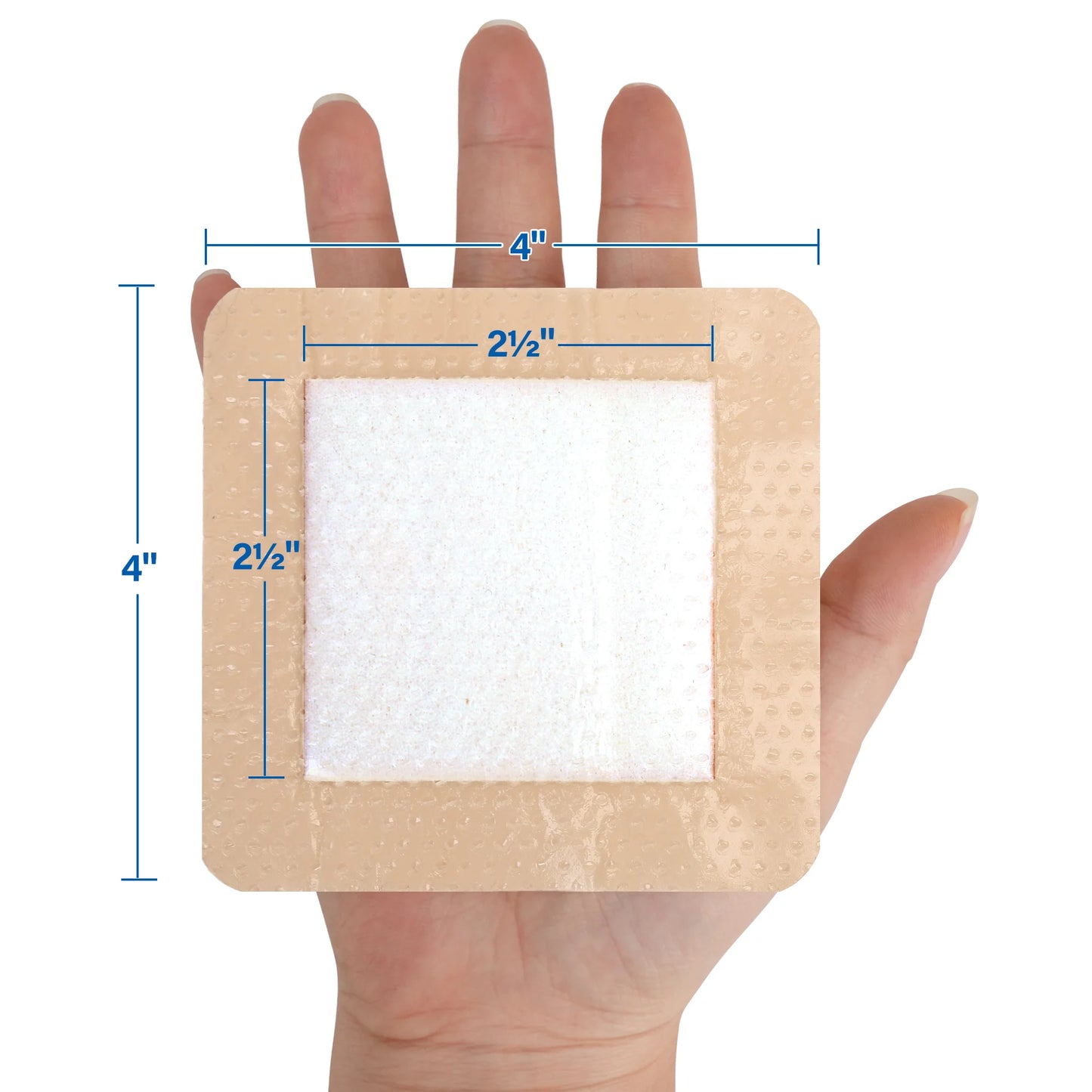 Silicone Foam Dressing Sterile Bordered Adhesive Wound Dressing 5 Count