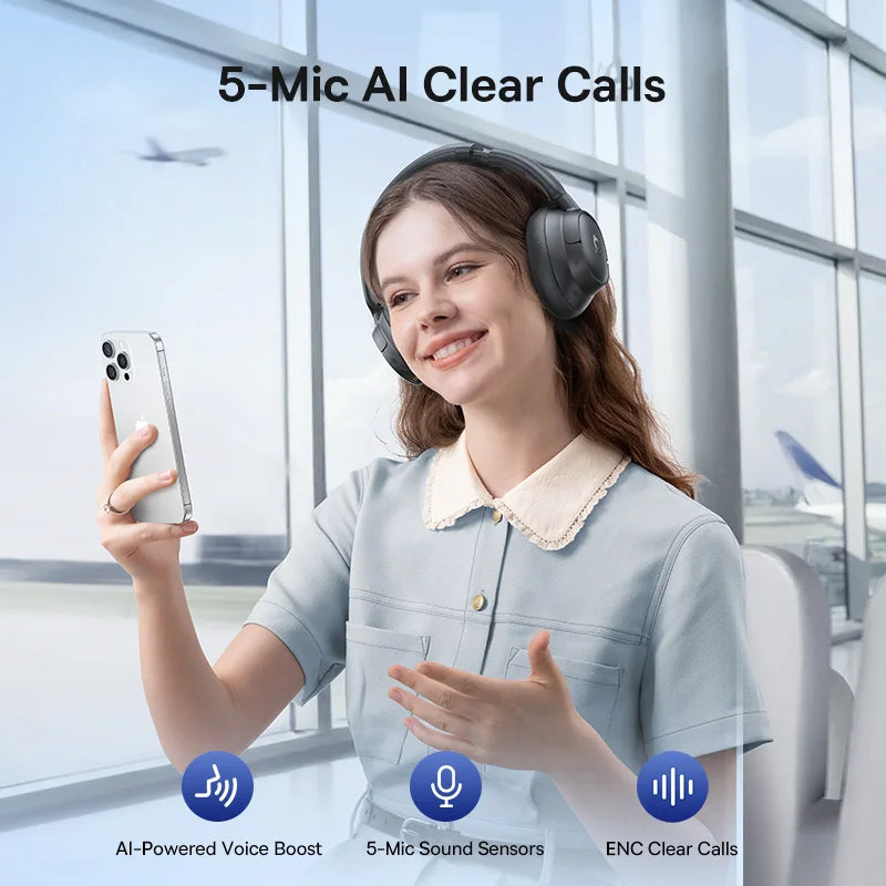 Baseus Wireless Headphones With Hybrid Noise Cancelling And LDAC