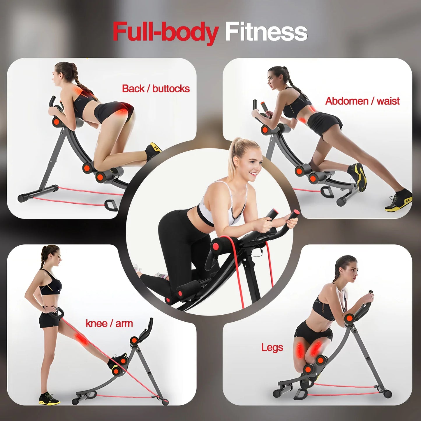 GIKPAL Foldable Ab Machine For Home Gym Core And Abs