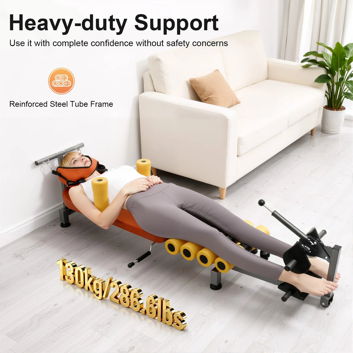 Adjustable Back Stretch Bench for Spinal Decompression and Neck Pain