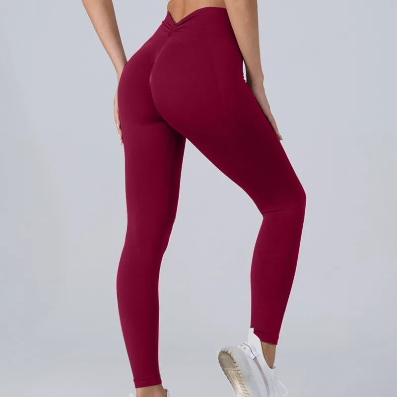 Mid Waist Yoga Pants Women Seamless Knit Gym Leggings Quick Dry Breathable Running Workout Leggings Scrunch Butt Lift Peach Hip Ankle Length Fitness Tights for Cycling Training Activewear