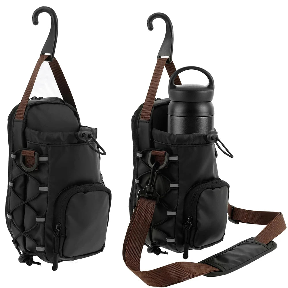 Magnetic Gym Chest Pouch With Bottle Holder Crossbody Bag