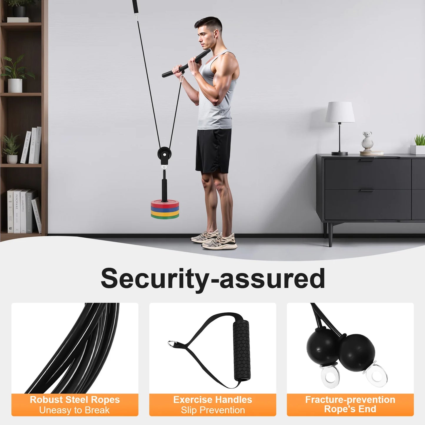 Pulley Gym Cable Workout System For Full Body Strength Training