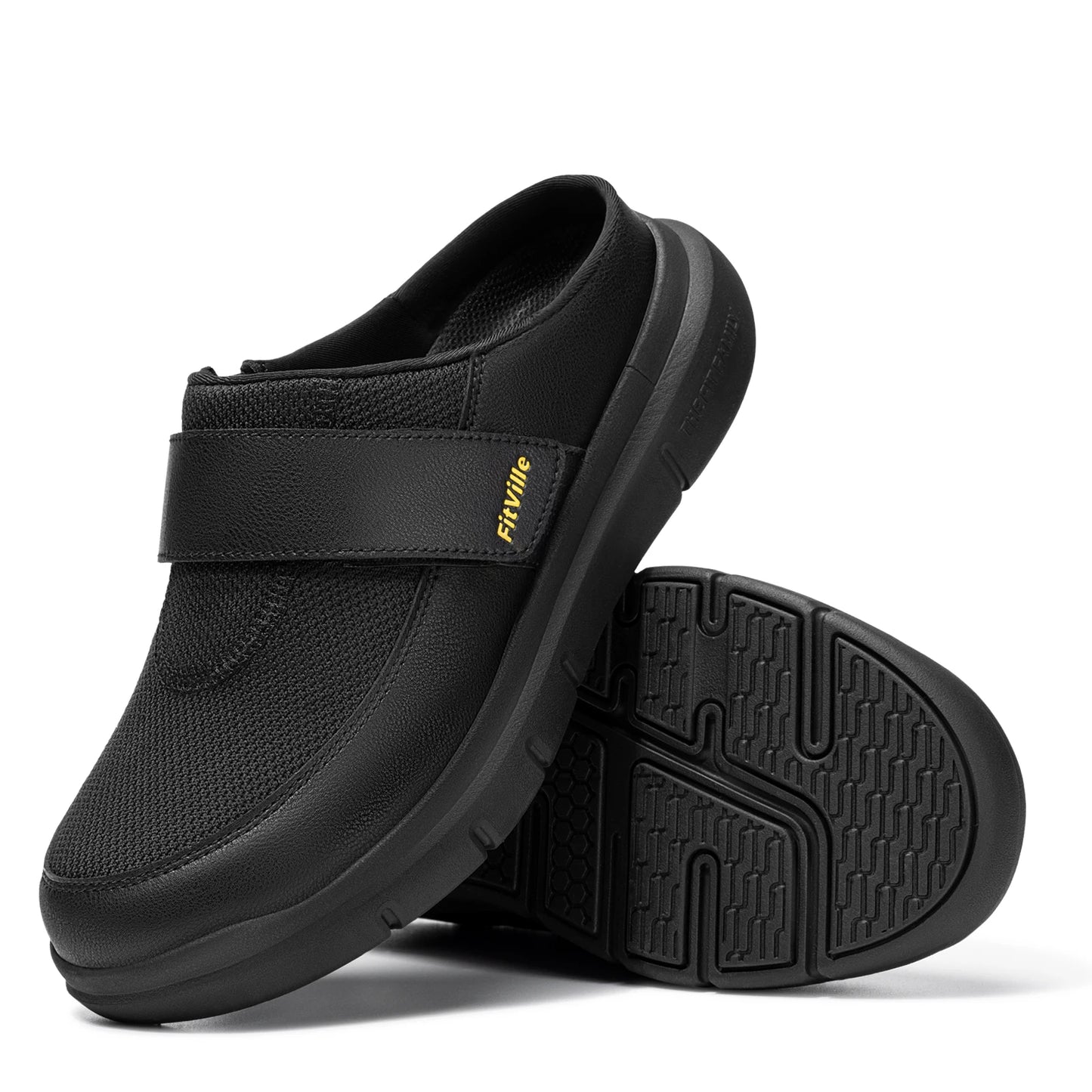 Fitville Diabetic Wide Fit Slippers Mens Adjustable Walking Shoes