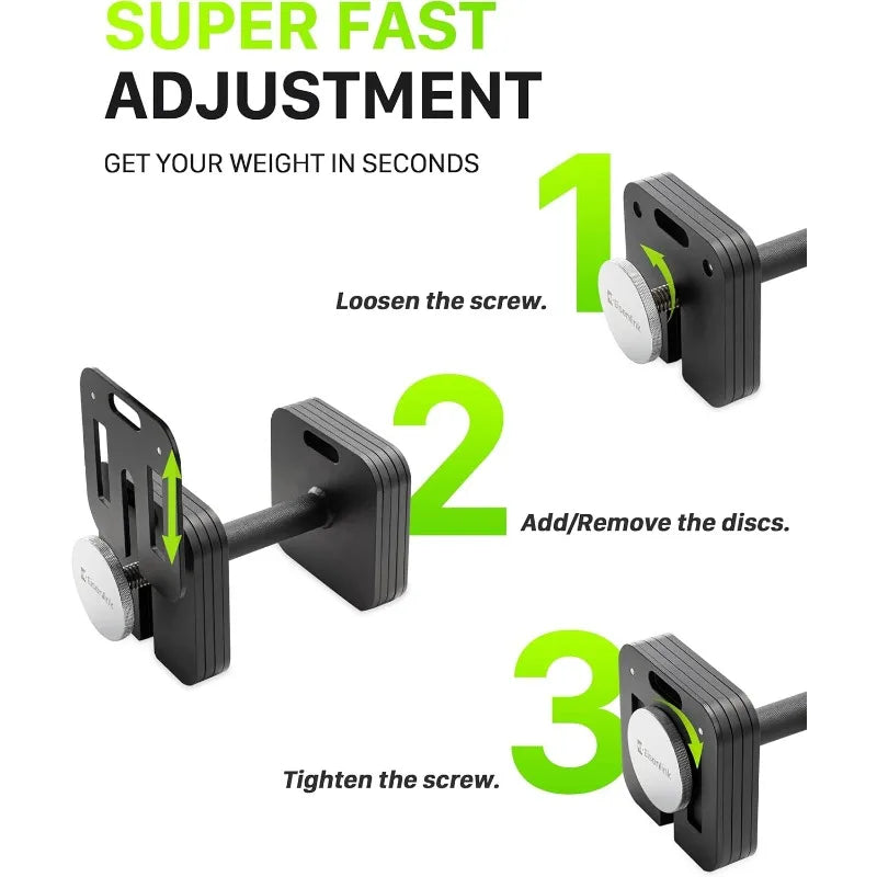 Eisenlink Adjustable Dumbbell Set 50 And 80 Pound Pairs
