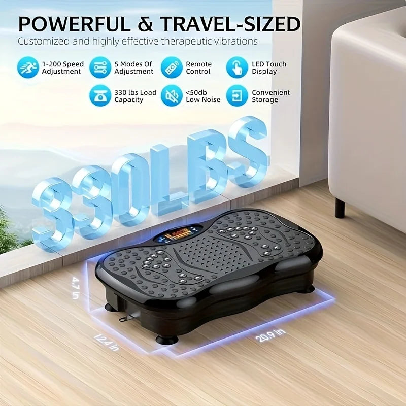 BZEQ Vibration Plate With Resistance Bands For Full Body Workout