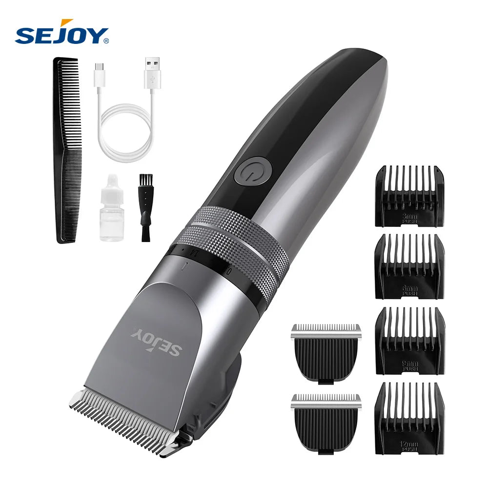 Sejoy Electric Hair Clippers Professional Kit USB Rechargeable Beard Trimmer