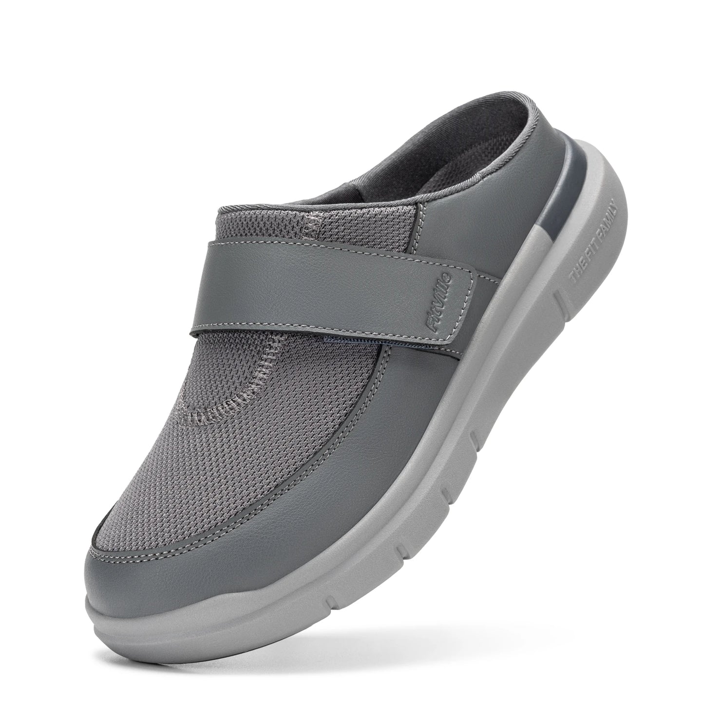 Fitville Diabetic Wide Fit Slippers Mens Adjustable Walking Shoes