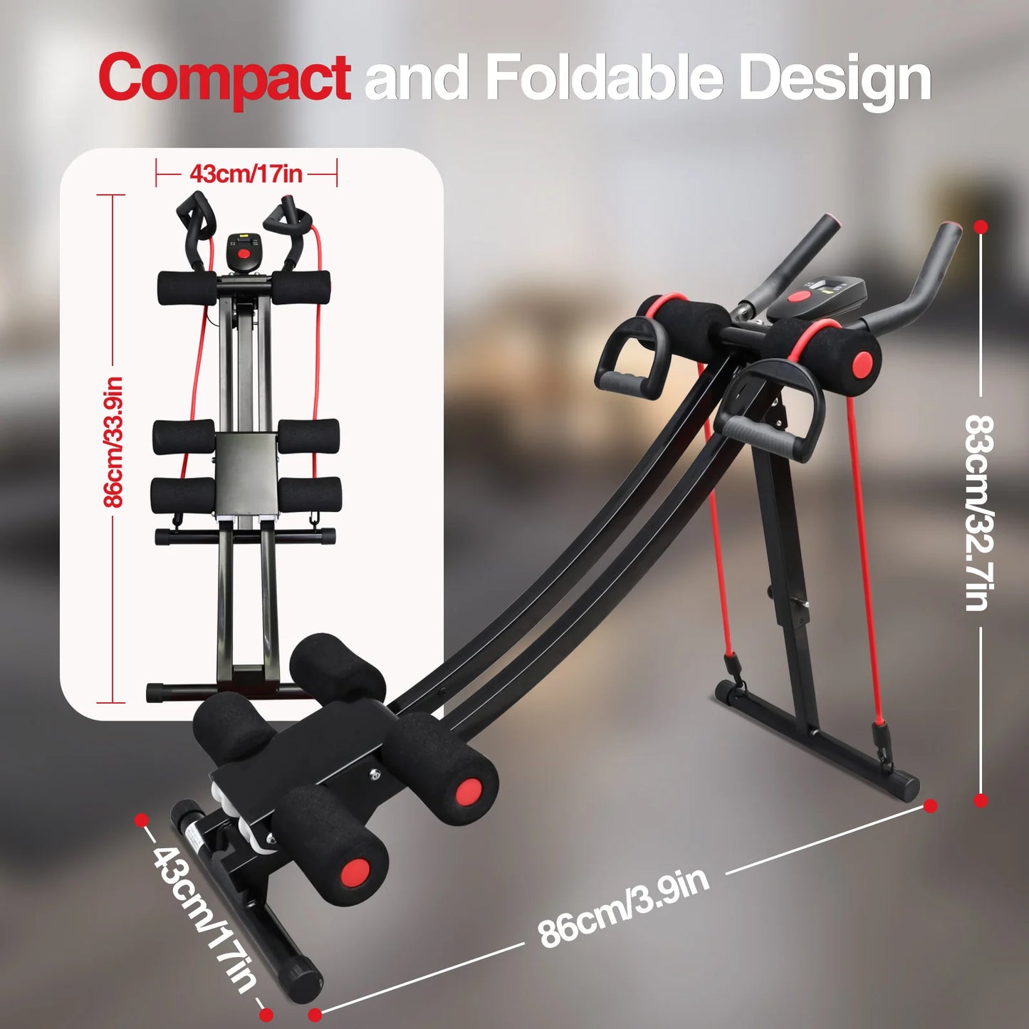 GIKPAL Foldable Ab Machine For Home Gym Core And Abs