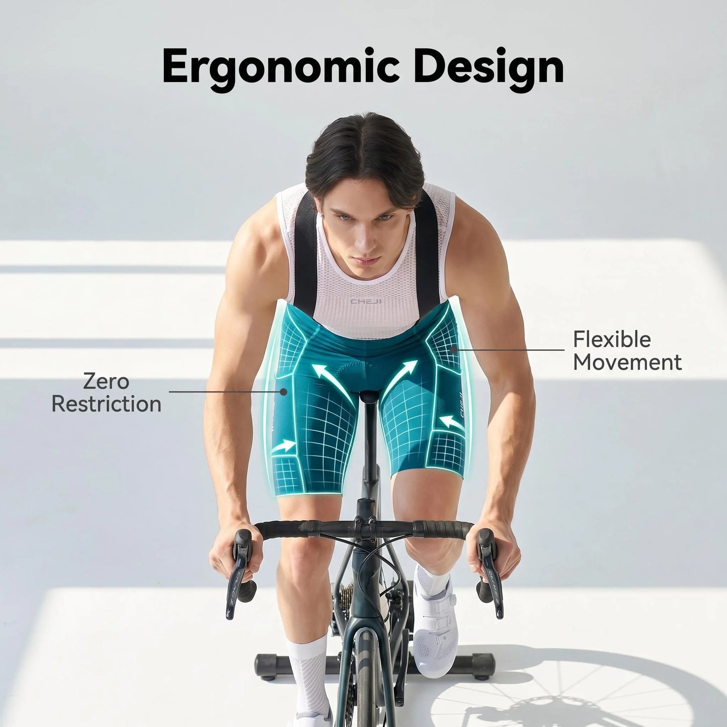 Cheji Men's Cycling Bib Shorts