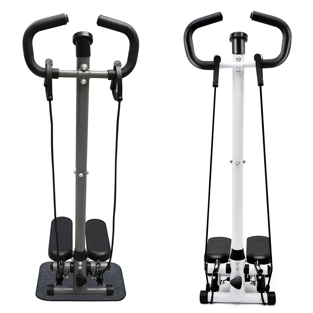 Fitness Twist Stepper Machine With Handlebar LCD Monitor And Bands
