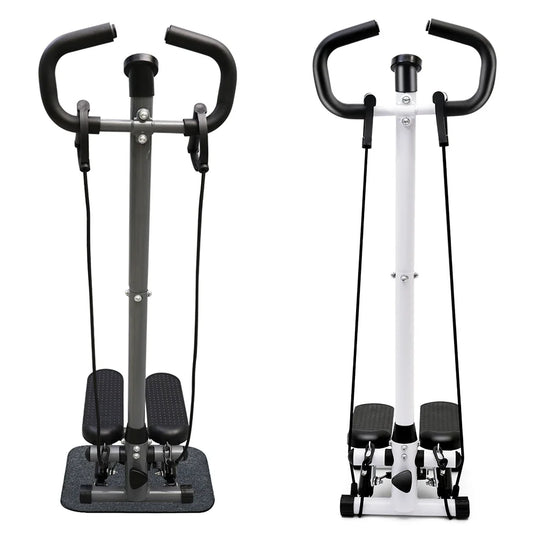 Fitness Twist Stepper Machine With Handlebar LCD Monitor And Bands