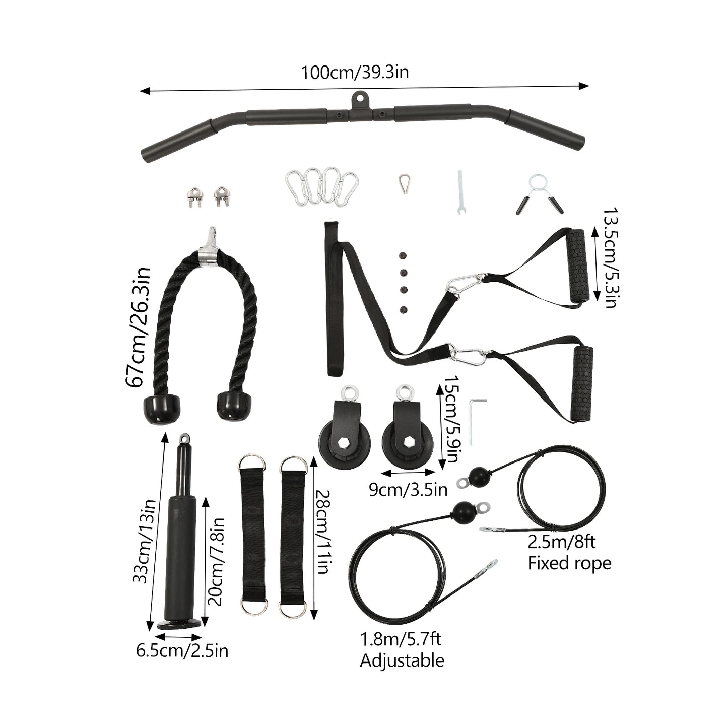 Pulley Gym Cable Workout System For Full Body Strength Training