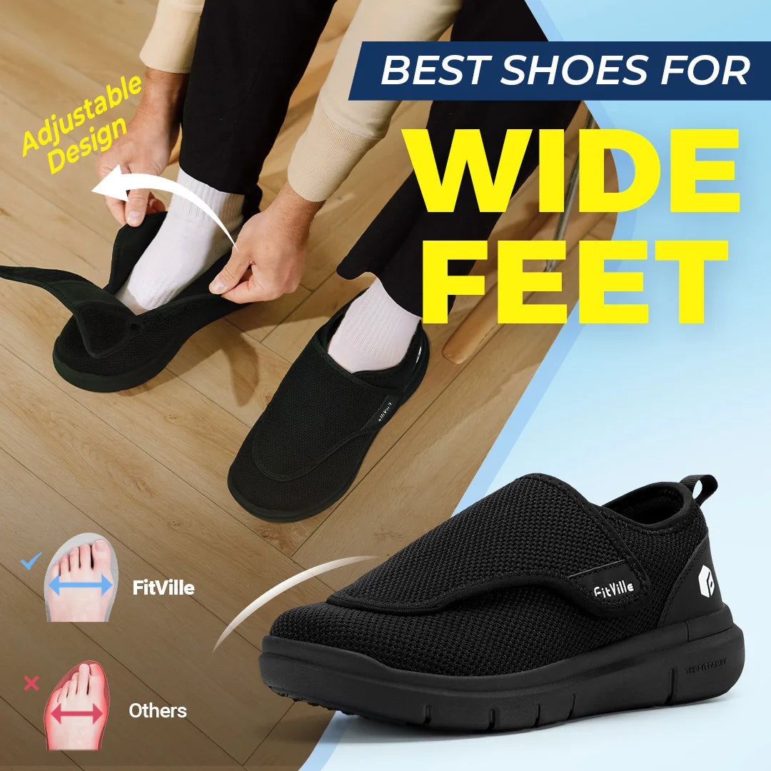 Fitville Diabetic Shoes for Elderly Orthopedic Feet Pain Relief