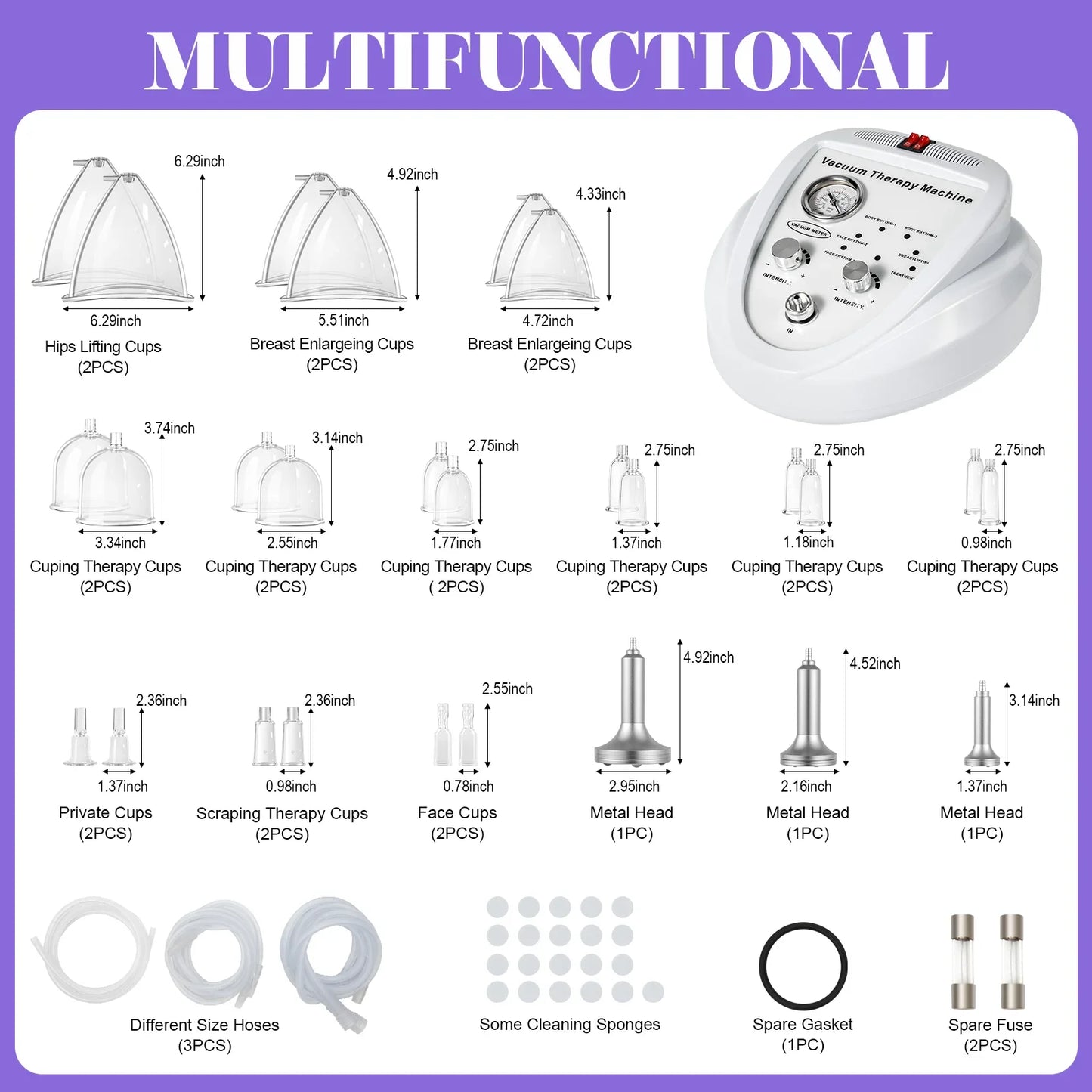 Vacuum Therapy Machine With 24 Cups And 3 Powerful Pumps